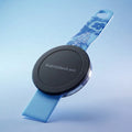 Back view of blue Mo'bettah Airplane Phone Holder for MagSafe compatible iPhone